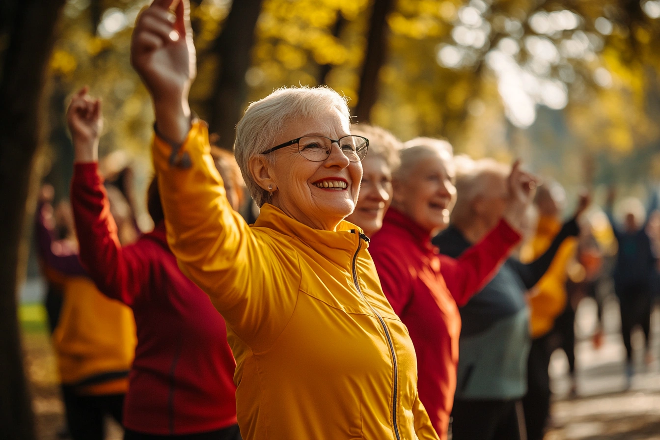 Активні пенсіонери на тренуванні